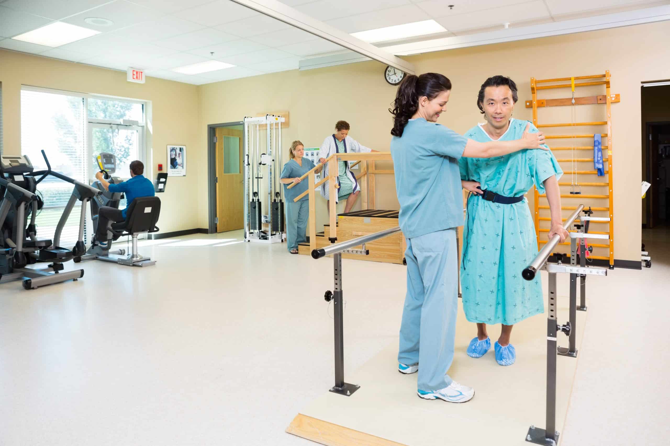 Physical Therapist demonstrating what they do