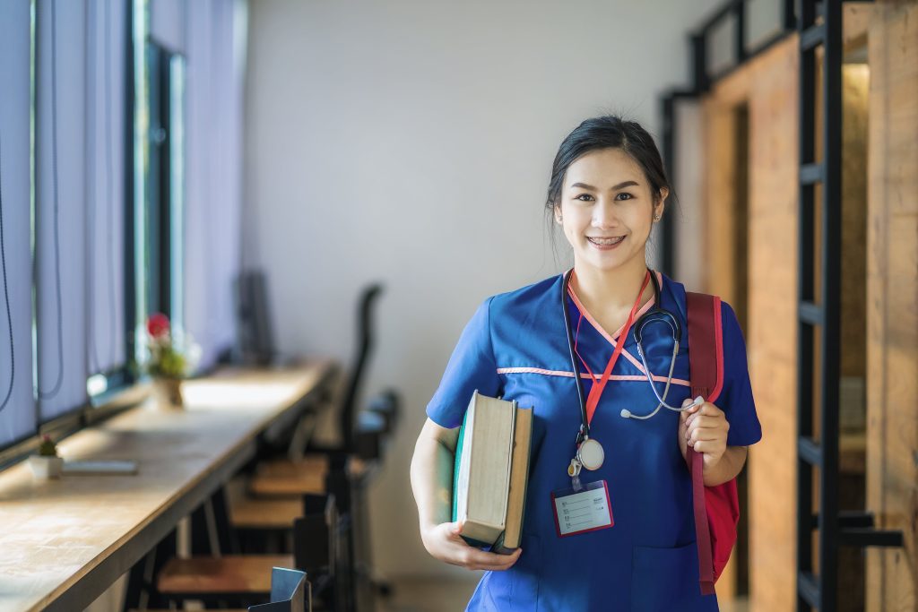 nurse studying